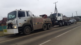 Эвакуация грузовой техники в п. Знаменский